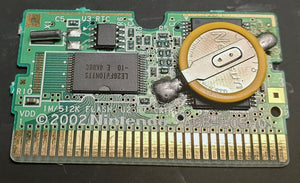 NINTENDO game boy advance pcb with exposed battery